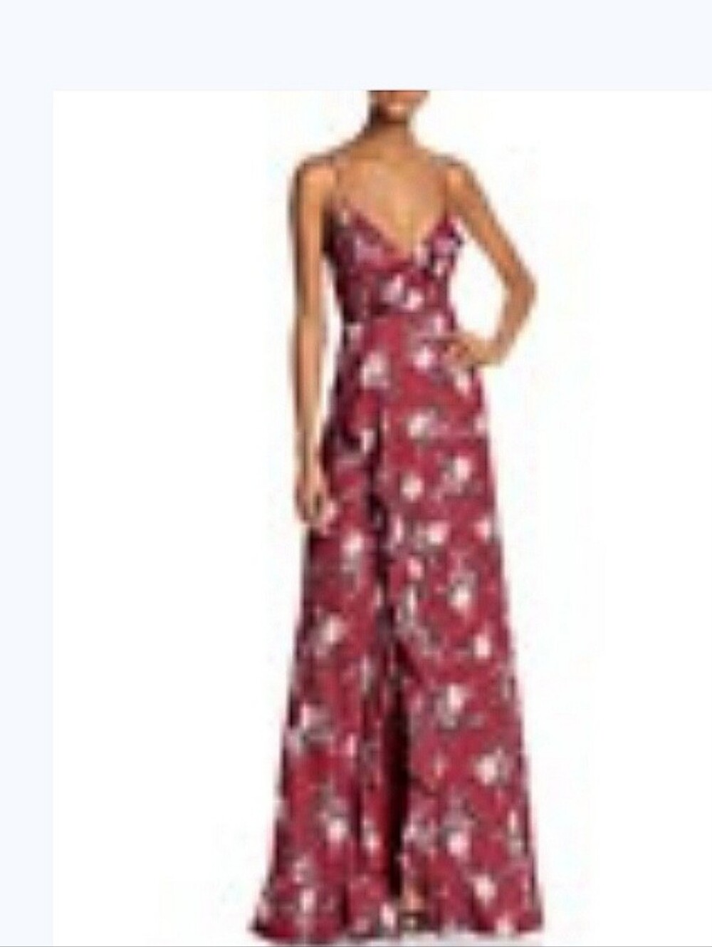 NWT Fame and Partners Floral Ruffle Tie Maxi Dress $299 size 2